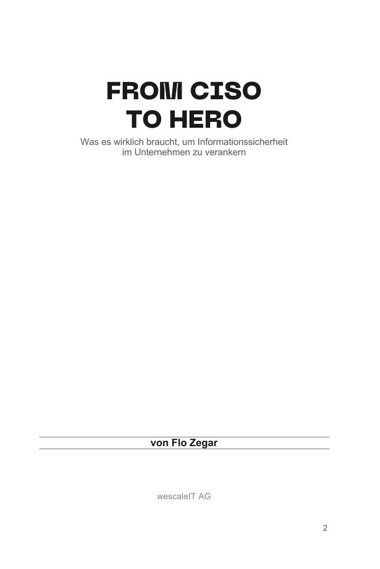 Leseprobe From CISO to Hero, Seite 1